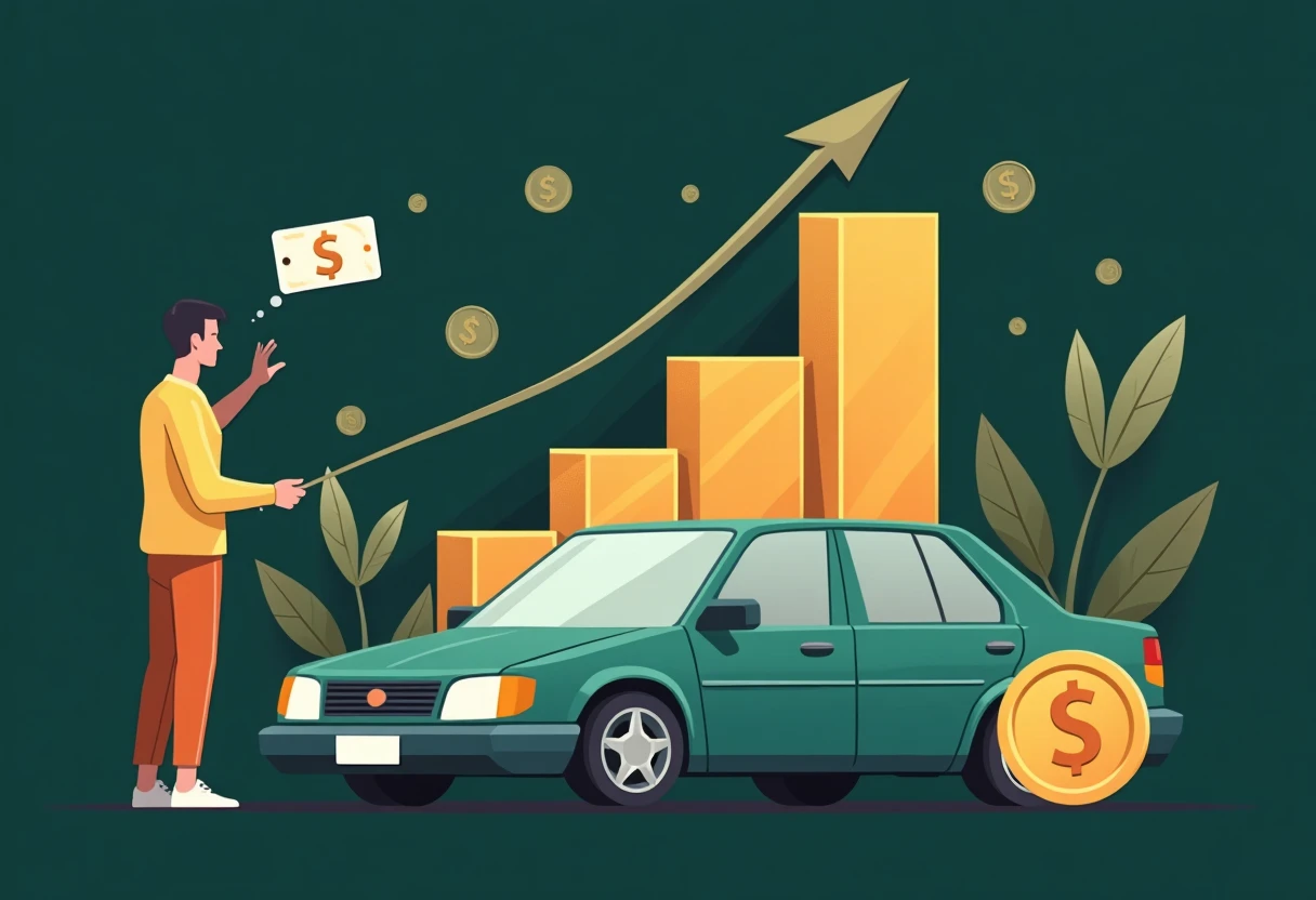 Illustrazione di finanziamenti auto